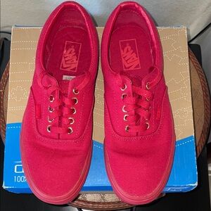 Vans Classic Low-Top Canvas Sneakers - Red
